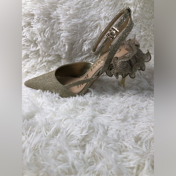 Gianni Bini Elegant Glittery Pearl Heels with Ankle Strap size 8 NWOT - Picture 3 of 16